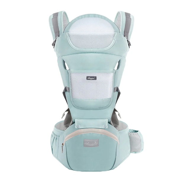 Portabebés ergonómico 0-36 meses Asiento con espacio de almacenamiento Portabebés multifuncional Portabebés Portabebés combinado verde