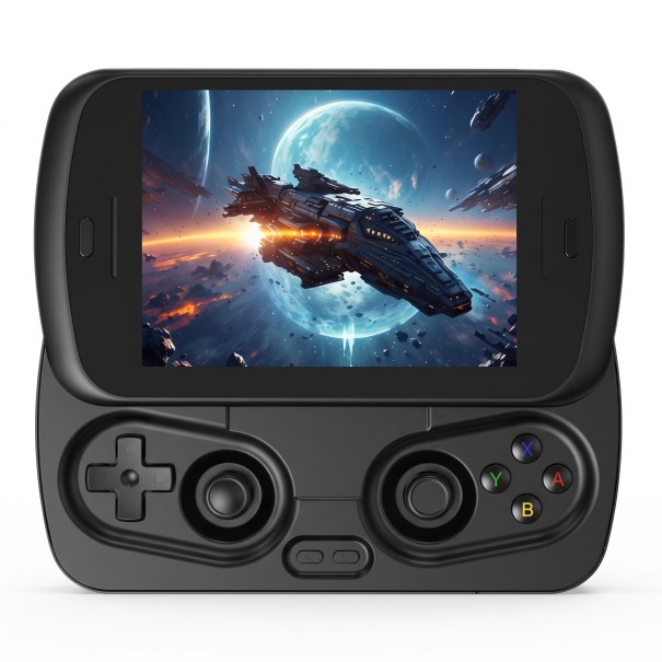 Portable Gaming Console with 4.7" LTPS Display and Android 13 System, 5000 mAh Battery, Wi-Fi Support, Two Analog Joysticks and D-pad black