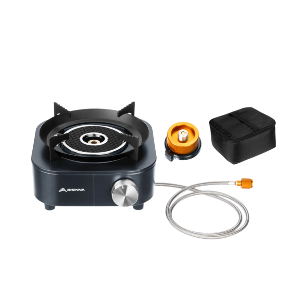 Portable Gas Cooker 4000 W 19.5 x 19.5 x 12.5 cm Infrared Burner Outdoor Cooking Stove black