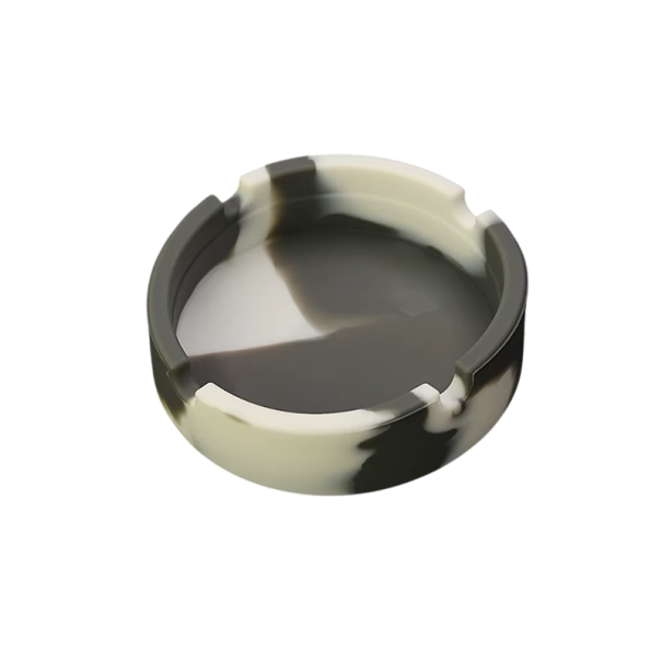 Portable Silicone Ashtray 8.3 cm Heat Resistant Round Soft Eco-friendly Ashtray for Home Office Hotel Bar grey