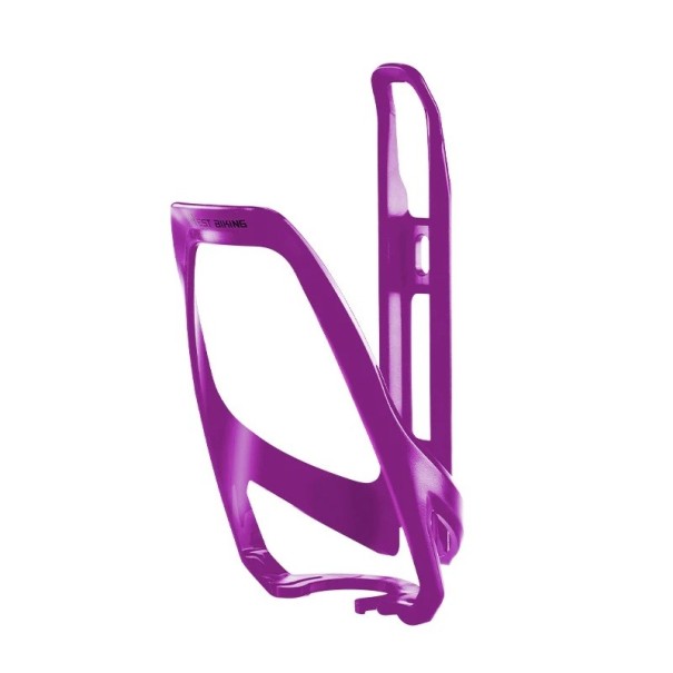 Portabotellas para bicicleta 14,7 × 7,8 × 7,1 cm Soporte ligero para bebidas con fijación segura y versátil Ideal para uso en bicicleta y deportes morado