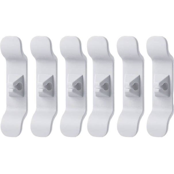 Portacables 6 uds. blanco