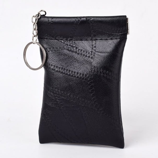 Portachiavi con anello e apertura rapida premendo i lati Chiusura senza zip Pelle PU con foderatura Dimensioni tascabili 11,5 x 7,5 cm 1