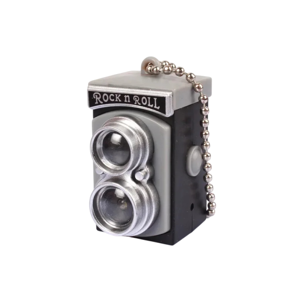 Portachiavi Fotocamera Plastica Metallo Flash e effetti sonori Portachiavi interattivo per chiavi borsa zaino 2