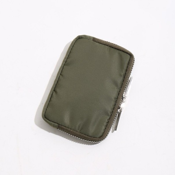 Portafoglio da uomo con zip M530 verde militare