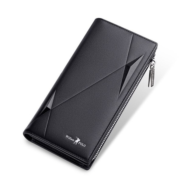 Portafoglio da uomo in pelle grande M523 nero 2