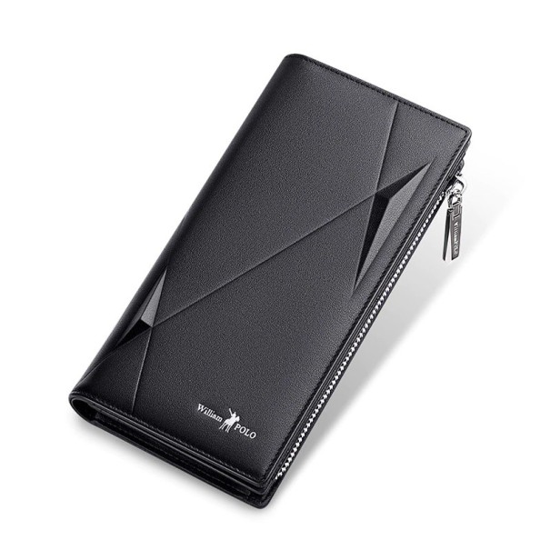 Portafoglio da uomo in pelle grande M535 nero 2