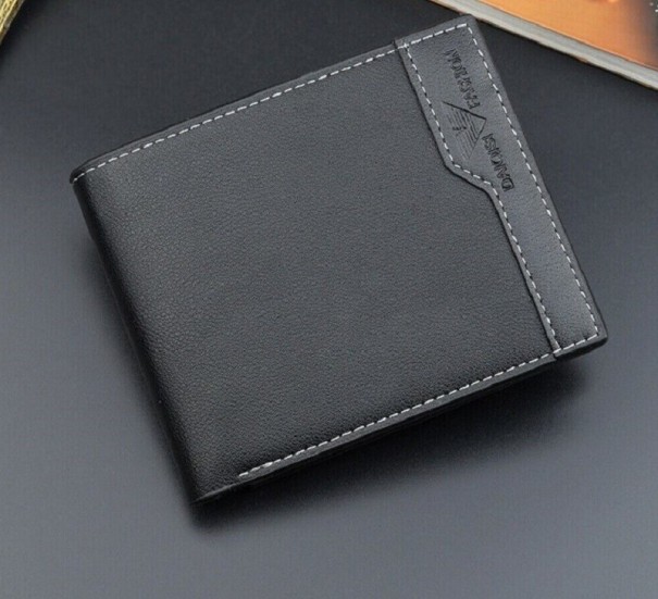 Portafoglio da uomo in pelle M524 nero