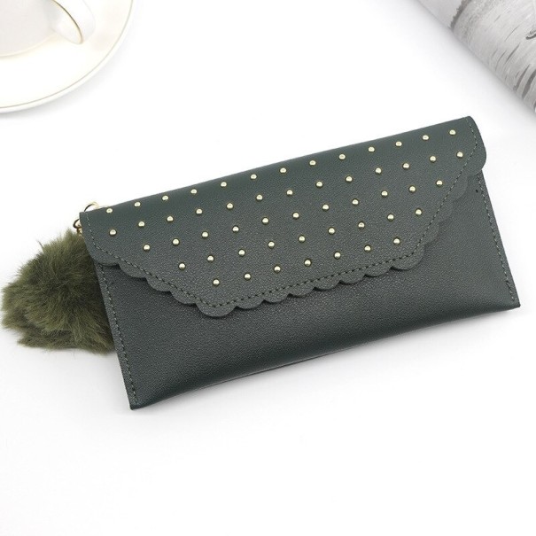 Portafoglio in pelle da donna M278 verde militare