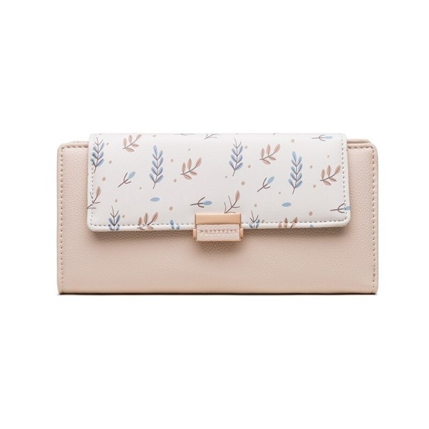 Portafoglio in pelle da donna M384 beige