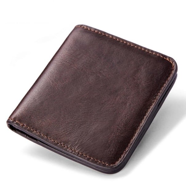 Portafoglio in pelle da uomo M625 marrone scuro