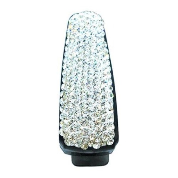 Portagafas para coche con lentejuelas blanco