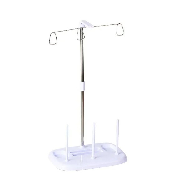 Portahilos de cono de plástico para máquinas de coser, overlock y remalladas. Portacarretes duradero para uso doméstico e industrial en costura. blanco