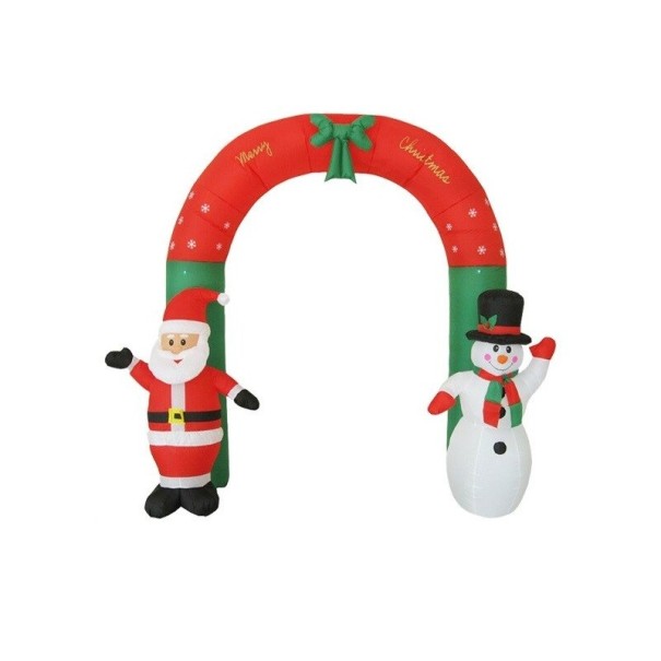 Portail gonflable de Noël avec Santa et bonhomme de neige 1