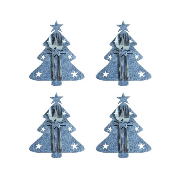 Portaposate di Natale - albero 4 pz V130 grigio