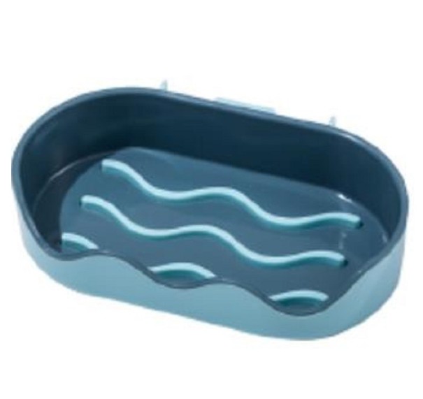 Portasapone in plastica blu