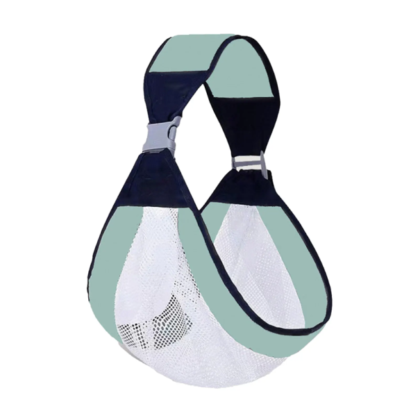 Porte-bébé de sécurité pour bébés et jeunes enfants sur le côté par-dessus l’épaule Harnais ergonomique pour porter les enfants Coton et polyester Portage confortable de l'enfant vert