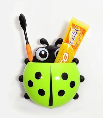 Porte-brosse à dents en forme de coccinelle J2507 vert