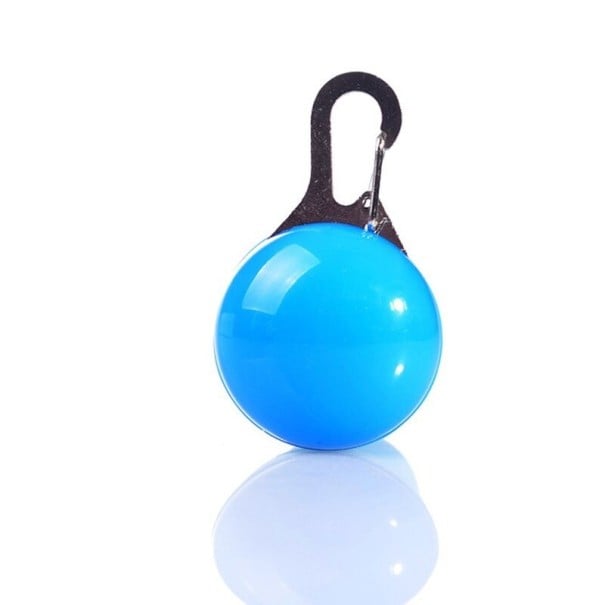 Porte-clé lumineux pour collier bleu