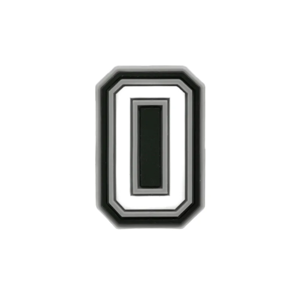 Porte-clés en PVC pour chaussures Crocs en forme de lettre O Décoration pour chaussures style Jibbitz Accessoires pour chaussures d'enfants 1