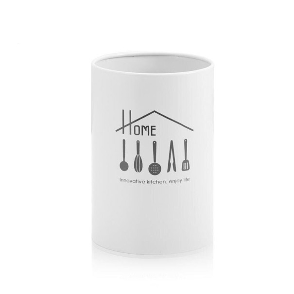 Porte-couvert en acier inoxydable blanc