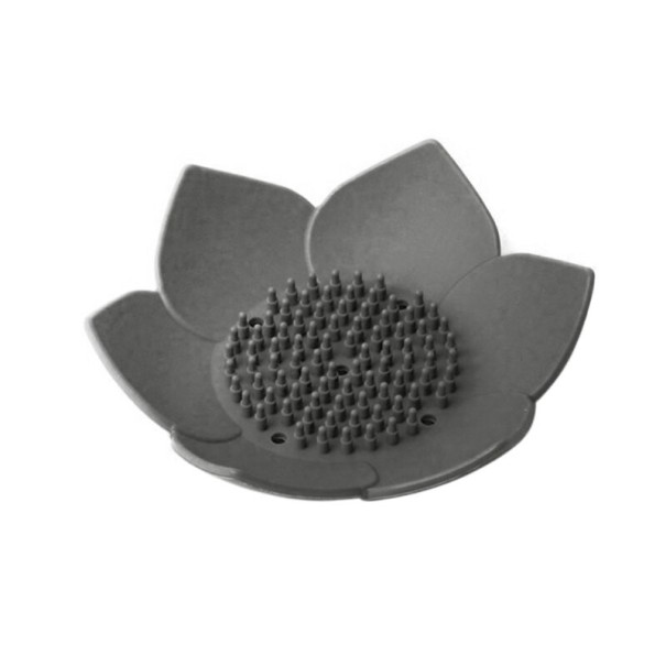 Porte-savon en forme de fleur noir