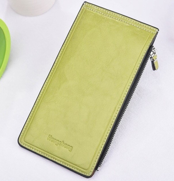 Portefeuille en cuir pour femme M198 vert