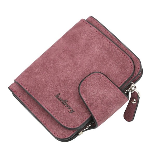 Portefeuille en cuir pour femme mini grenat
