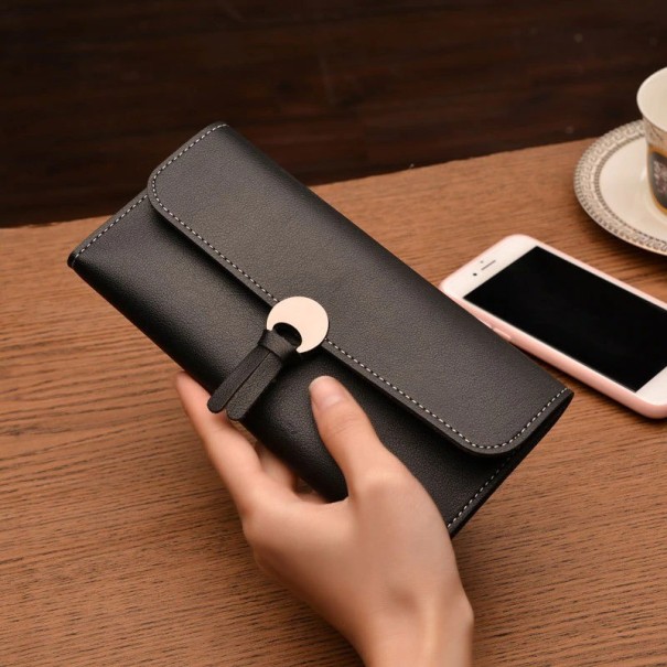 Portefeuille en cuir pour femmes M170 noir