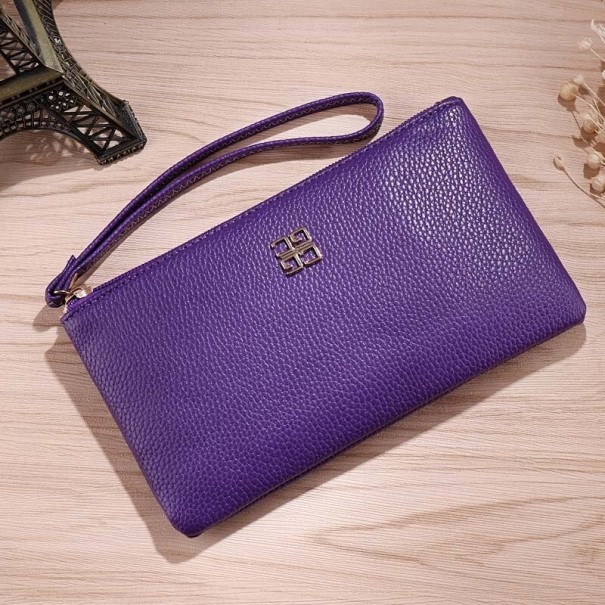 Portefeuille en cuir pour femmes M236 violet