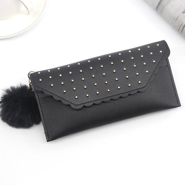 Portefeuille en cuir pour femmes M278 noir