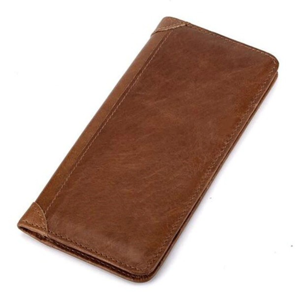 Portefeuille en cuir pour homme grand M576 marron