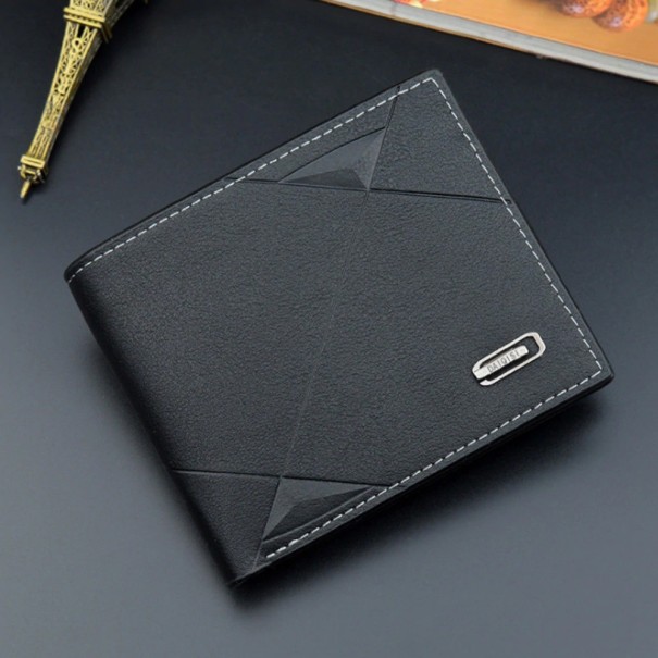 Portefeuille en cuir pour homme M428 noir