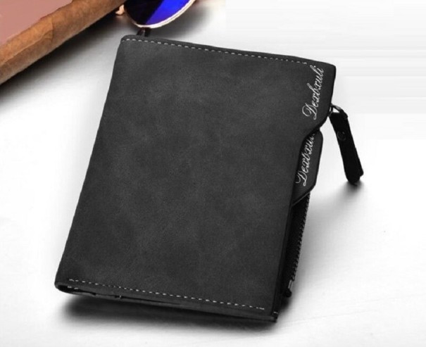 Portefeuille en cuir pour homme M499 noir