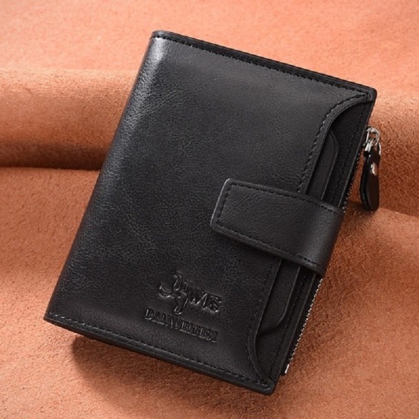 Portefeuille en cuir pour homme M527 noir