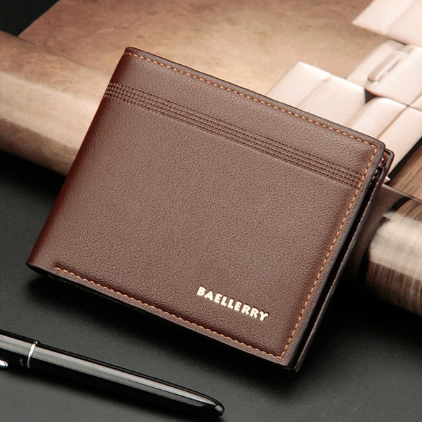Portefeuille en cuir pour homme M546 marron