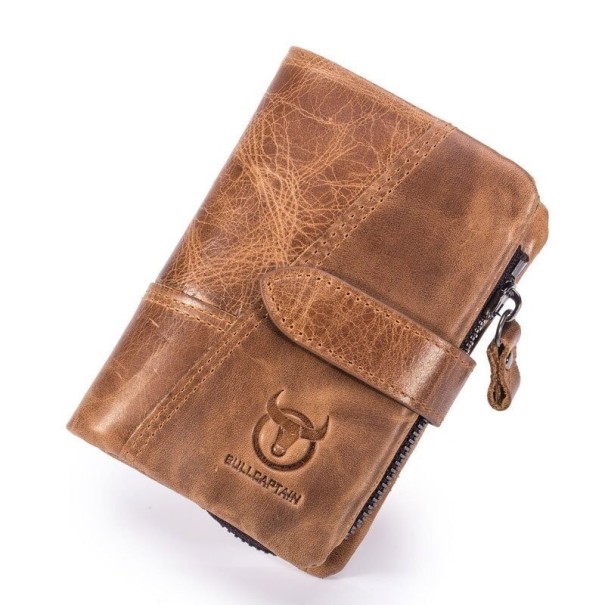 Portefeuille en cuir pour homme M660 marron