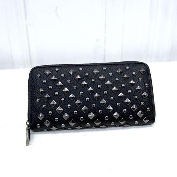 Portefeuille Femme avec Clous M334 noir