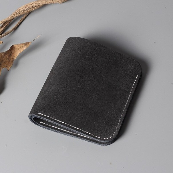 Portefeuille mini en cuir pour homme M636 noir