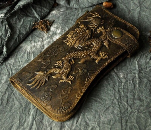 Portefeuille pour homme avec dragon M474 10