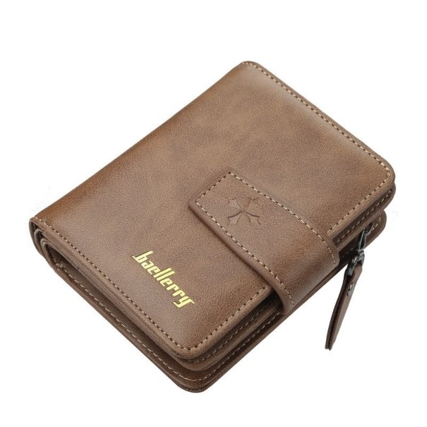 Portefeuille pour homme avec fermeture éclair M451 marron