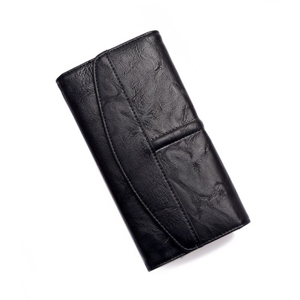 Portefeuille rétro en cuir pour femmes M197 noir