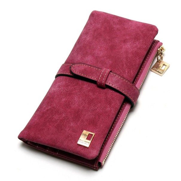 Portofel de piele pentru femei A2445 burgundy