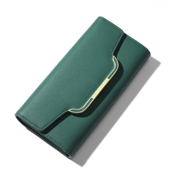 Portofel de piele pentru femei M213 verde inchis