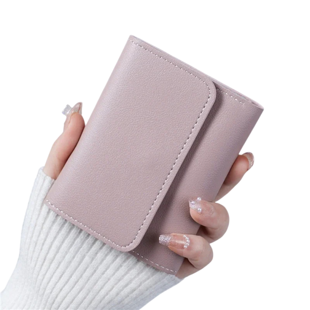 Portofel mic pentru femei 11,5 x 9 x 1,5 cm Închidere cu clips Piele artificială Mai multe culori Soluție compactă pentru utilizare zilnică violet