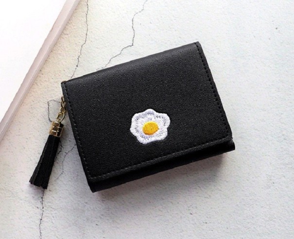 Portofel pentru femei cu motiv de ou negru