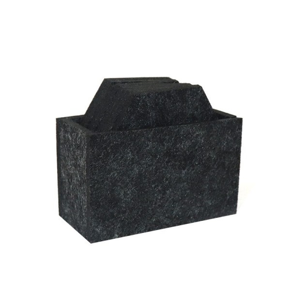 Posavasos de fieltro con soporte 8 uds. gris oscuro 2