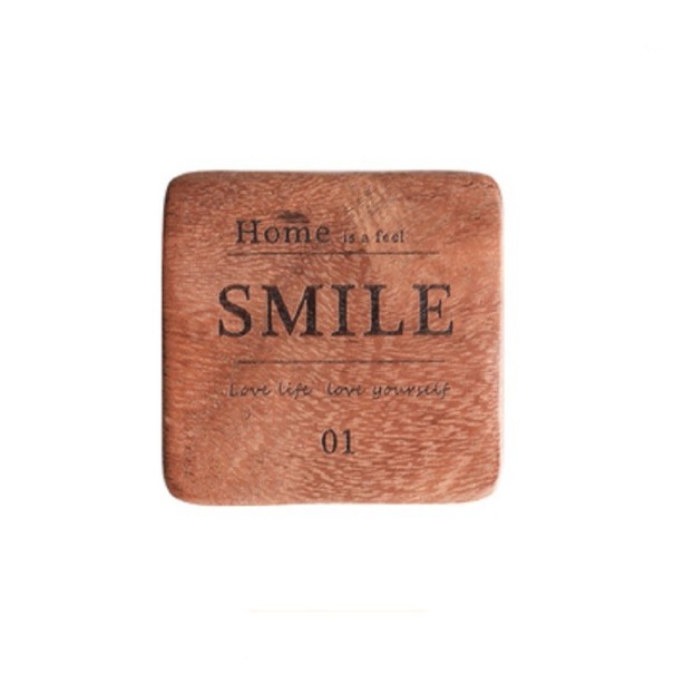 Posavasos de madera con inscripción 6