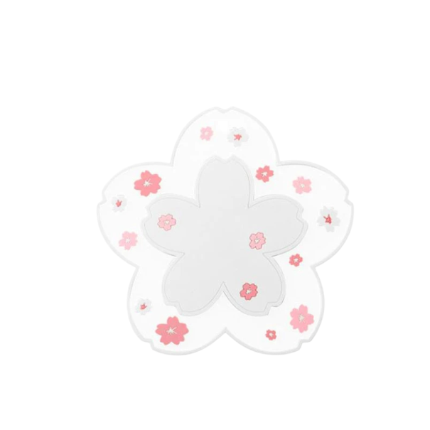 Posavasos flor 15,5 cm Base para taza y vaso Mantel textil decorativo de poliéster blanco