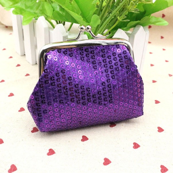 Poșetă de damă cu paiete J3101 violet